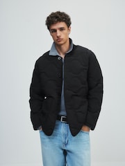 The Set Quilted Bomber Jacket Black - Image 3 of 11