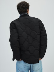 The Set Quilted Bomber Jacket Black - Image 6 of 11