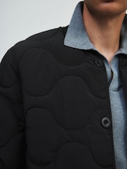 The Set Quilted Bomber Jacket Black - Image 7 of 11