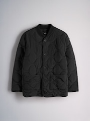 The Set Quilted Bomber Jacket Black - Image 8 of 11