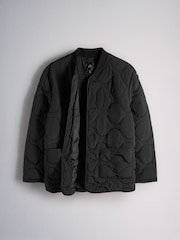 The Set Quilted Bomber Jacket Black - Image 9 of 11
