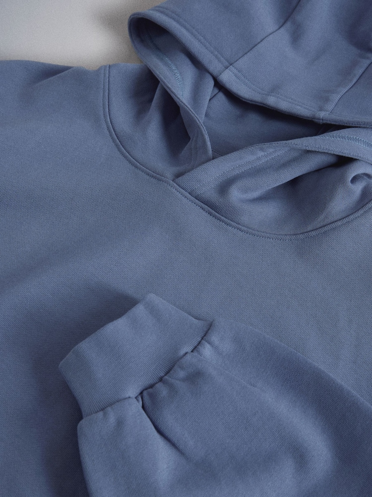 The Set 3 Pack Loopback Relaxed Fit Hoodies Blue/Grey - Image 6 of 6