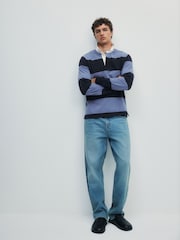 The Set 2PK Rugby Tops Blue/Navy Stripe - Image 6 of 11