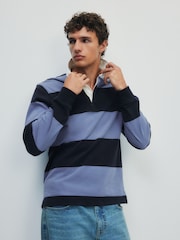 The Set 2PK Rugby Tops Blue/Navy Stripe - Image 7 of 11
