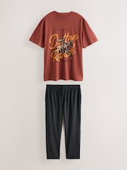 Red Yellowstone Short Sleeve Pyjamas Set - Image 11 of 13