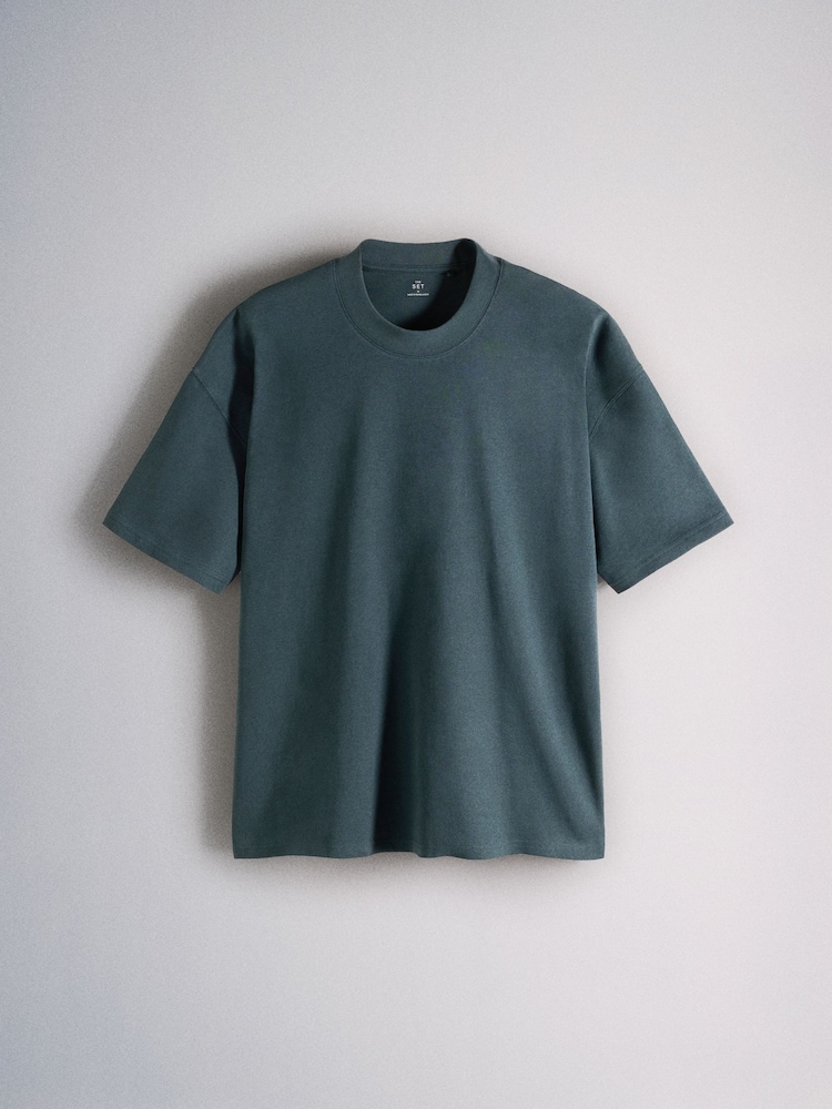 The Set 4 Pack Heavyweight Oversized T-Shirts Navy/Grey - Image 2 of 7