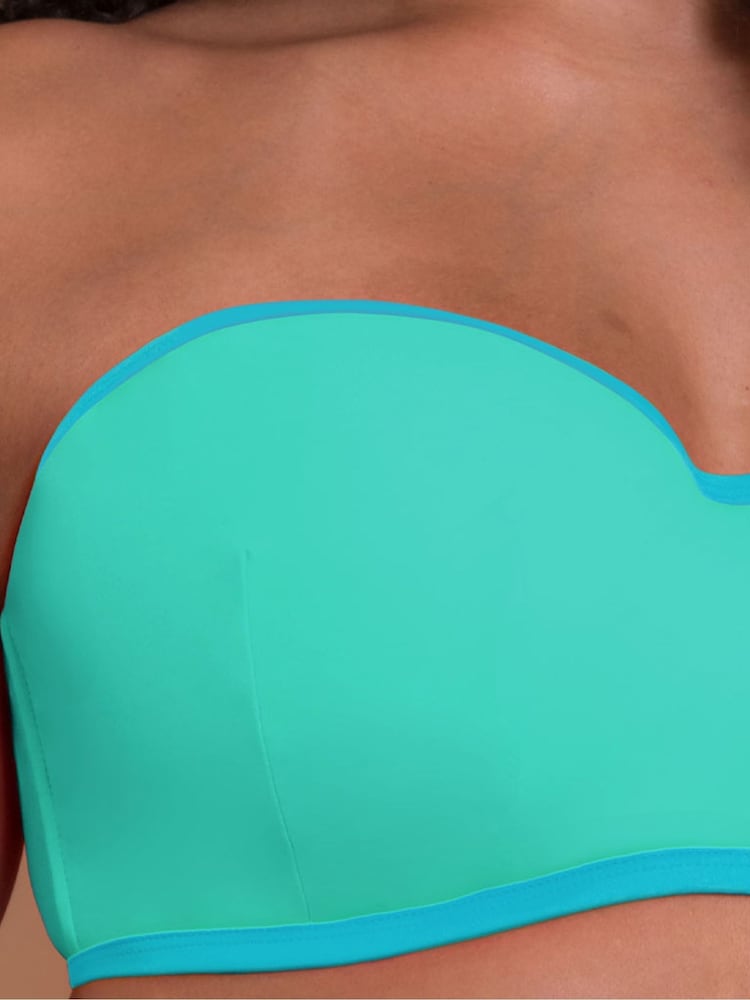 Curvy Kate Blue Minimalist Bandeau Strapless Multiway Bikini Top - Image 2 of 4