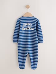 Navy Little Brother Family Baby Sleepsuit (0-2yrs) - Image 6 of 9