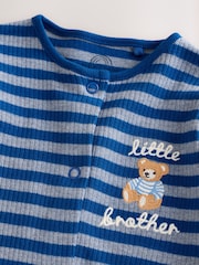 Navy Little Brother Family Baby Sleepsuit (0-2yrs) - Image 7 of 9