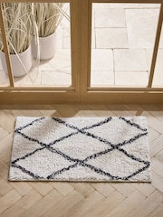 Black/White Cosy Washable Berber Doormat - Image 1 of 3
