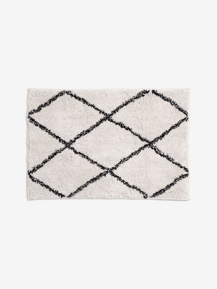 Black/White Cosy Washable Berber Doormat - Image 3 of 3