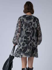 Religion Animal The Edie Tunic Mini Dress In Bold Façade Print With Cuffed Sleeves - Image 4 of 6