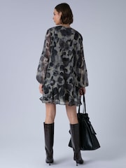 Animal - Religion The Edie Tunic Mini Dress In Bold Façade Print With Cuffed Sleeves - Afbeelding 7 van 8