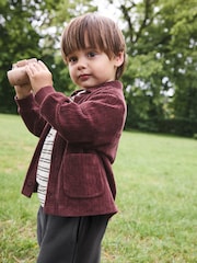 Burgundy Red Smart Jacket Top & Trousers Set 3 Piece (3mths-7yrs) - Image 2 of 3