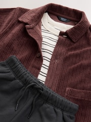 Burgundy Red Smart Jacket Top & Trousers Set 3 Piece (3mths-7yrs) - Image 7 of 8