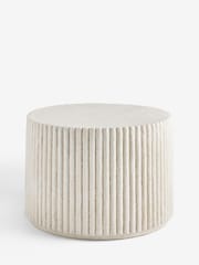 Natural Ribbed Resin Coffee Table - Image 3 of 5