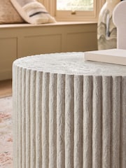 Natural Ribbed Resin Coffee Table - Image 5 of 5