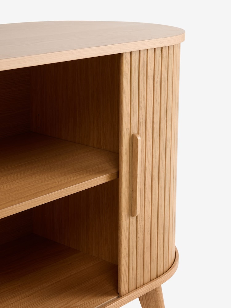 Mid Natural Hyde Tambour Door Large Sideboard - Image 10 of 10