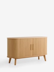 Mid Natural Hyde Tambour Door Large Sideboard - Image 9 of 10
