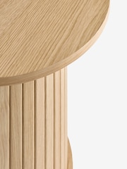 Mid Natural Hyde Oak Veneer Tambour Side Table - Image 2 of 3