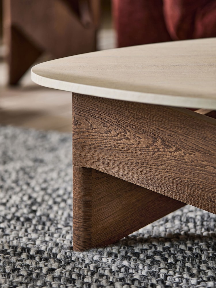 Dark Natural Arches Marble Effect Coffee Table - Image 2 of 7 Dark Natural Arches Marble Effect Coffee Table - Image 2 of 7