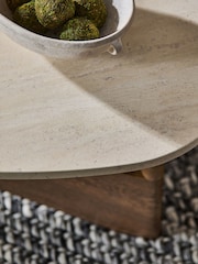 Dark Natural Arches Marble Effect Coffee Table - Image 3 of 7