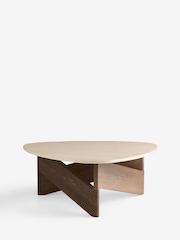 Dark Natural Arches Marble Effect Coffee Table - Image 6 of 7