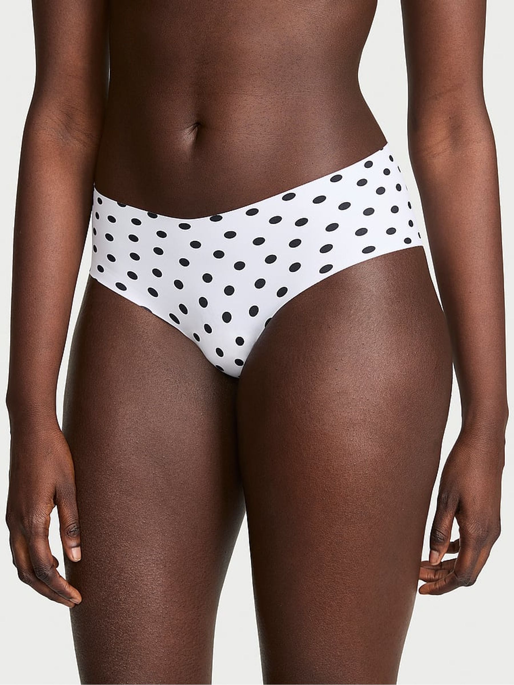 Victoria's Secret White Polka Dot Cheeky Knickers