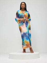 Yours Curve London Knot Mesh Maxi Dress - Imagen 1 de 5