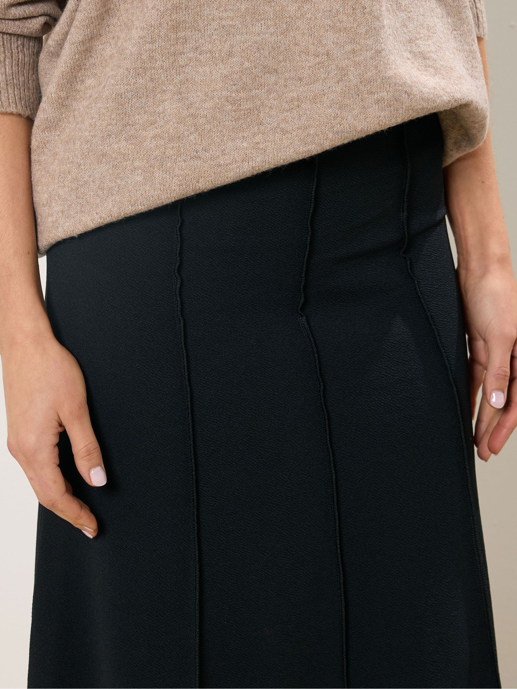 Buy Long Tall Sally Black Seamed Maxi Flare Skirt from Next Australia
