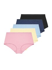 Yours Curve Black Full Brief 5 Pack - Image 6 of 8