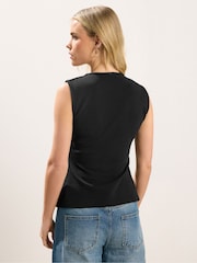 PixieGirl Petite Black 3 Button Sleeveless Top - Image 3 of 5