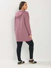 Yours Curve Pink Longline Hoodie - Image 3 of 5