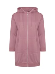 Yours Curve Pink Longline Hoodie - Image 5 of 5