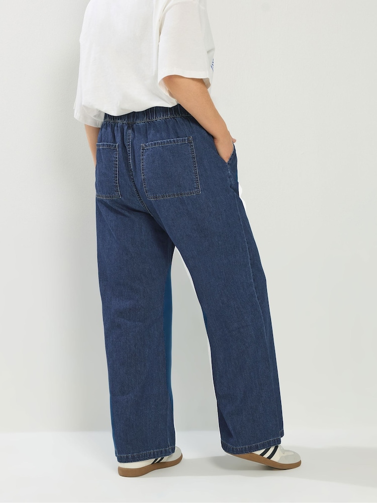 Yours Curve Blue Seam Front Wide Leg - Image 2 of 5