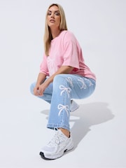Yours Curve Limited Bow Printed Jeans - 圖片 1/5