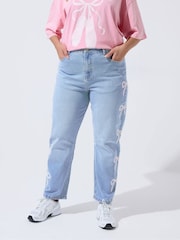 Yours Curve Limited Bow Printed Jeans - 圖片 2/5