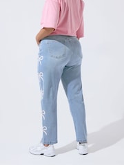 Yours Curve Limited Bow Printed Jeans - 圖片 4/5