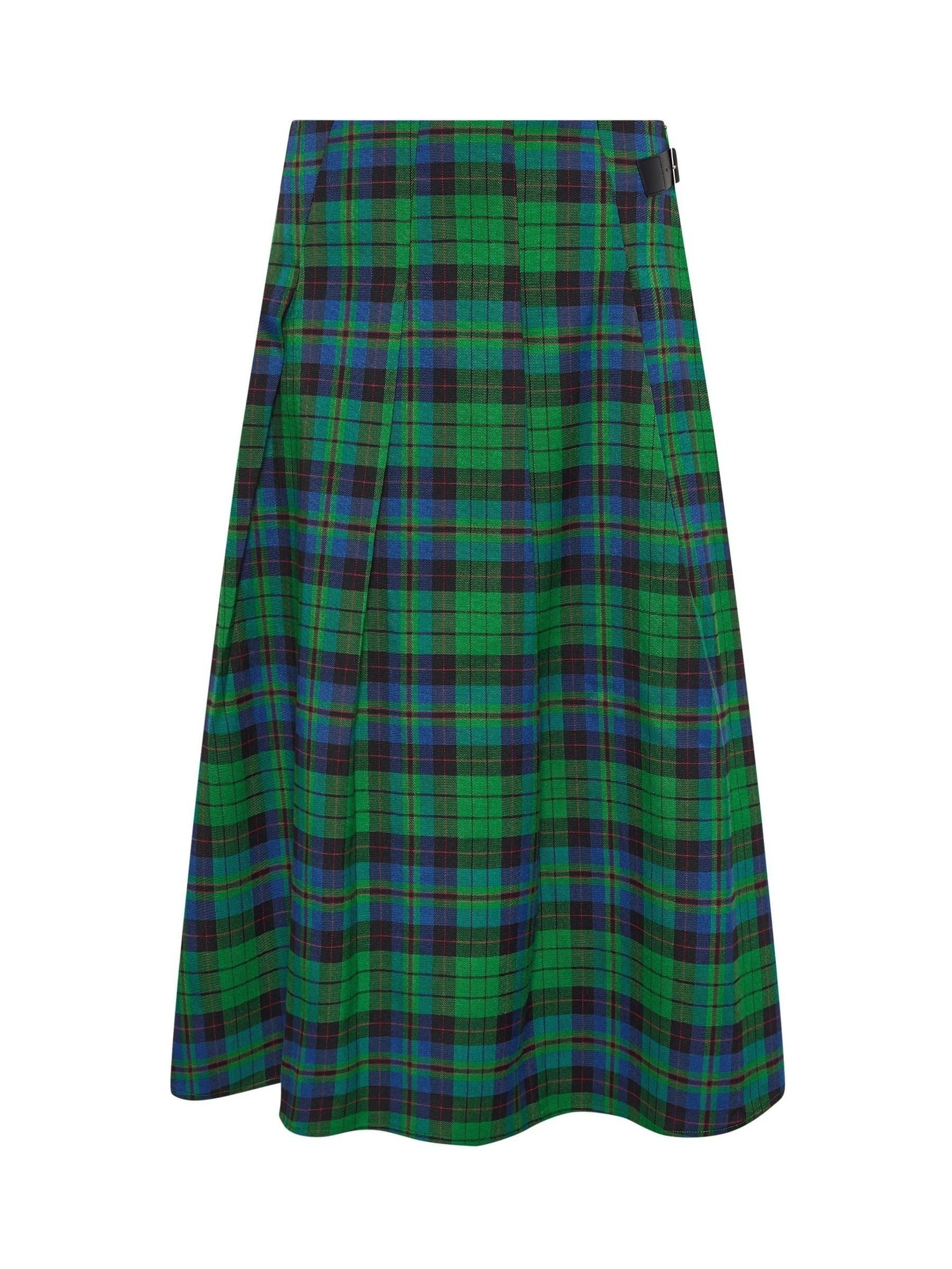 Buy PixieGirl Petite Green Checked Buckle Midi Skirt from Next India