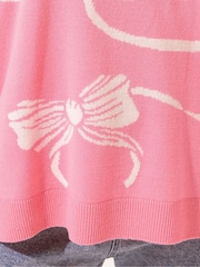 Yours Curve Pink Limited Bow Jumper - Image 5 of 6