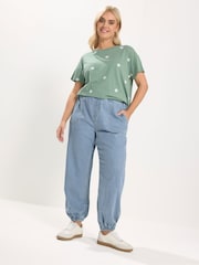 Yours Curve Blue Jogger Pull On Jean - Image 2 of 5