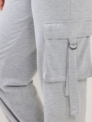 PixieGirl Petite Grey Marl Cargo Joggers - Image 4 of 5