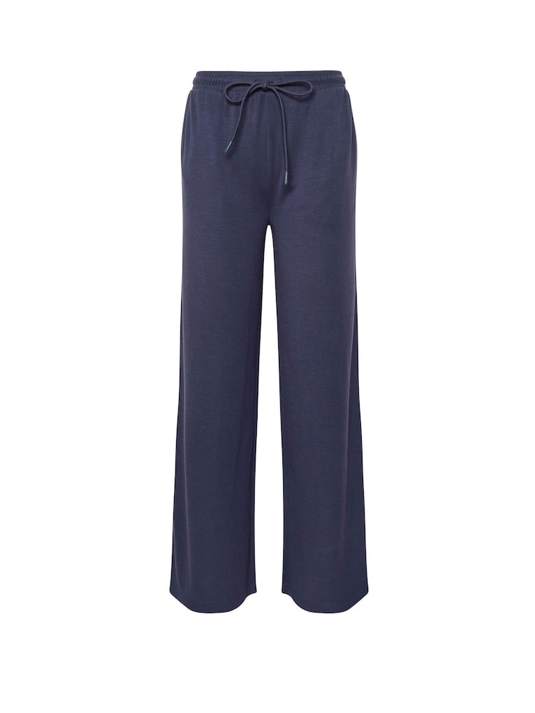 Long Tall Sally Blue Premium Wide Leg Joggers - Image 5 of 5