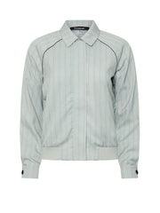 PixieGirl Petite Blue Striped Raglan Jacket - Image 5 of 5