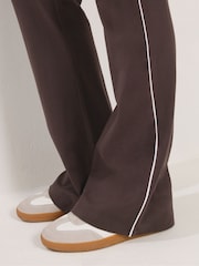 Long Tall Sally Brown Side Stripe Flare Leggings - Image 4 of 5
