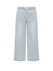 PixieGirl Petite Blue Pull On Wide Leg Jeans - Image 5 of 5