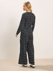 PixieGirl Petite Black Spot Wide Leg Jumpsuit - Image 3 of 5