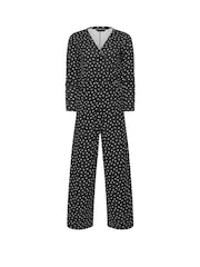 PixieGirl Petite Black Spot Wide Leg Jumpsuit - Image 5 of 5
