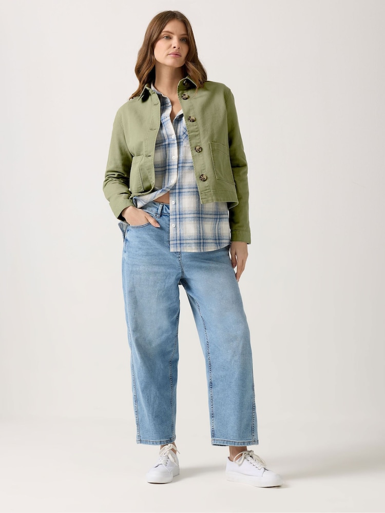 M&Co Green Twill Shacket - Image 2 of 5 M&Co Green Twill Shacket - Image 2 of 5