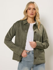 Grønn - Long Tall Sally Suedette Trucker Jacket - Bilde 1 av 5